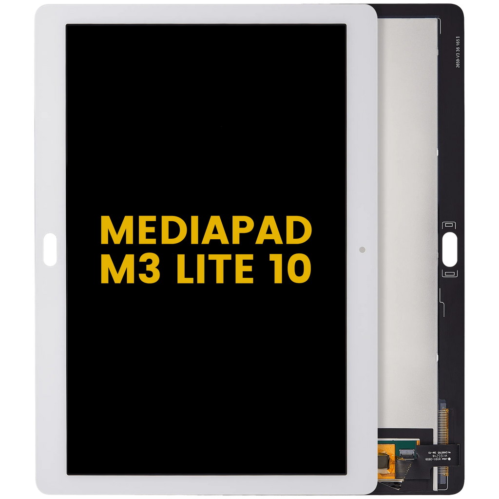 LCD-Display ohne Rahmen Compatible für Huawei MediaPad M3 Lite 10 (Refurbished) (Weiß)