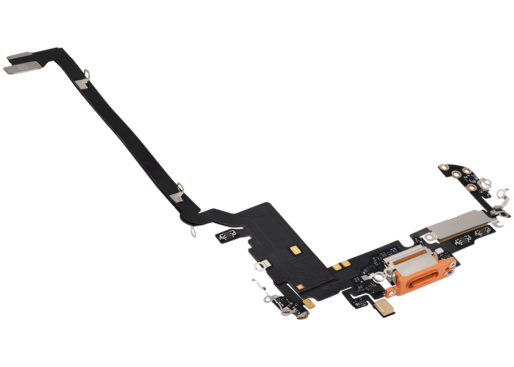 Ladebuchse Flex Cable für iPhone 17 Pro Max (gebrauchter OEM-Ausbau) (Internationale Version) (Cosmic Orange)
