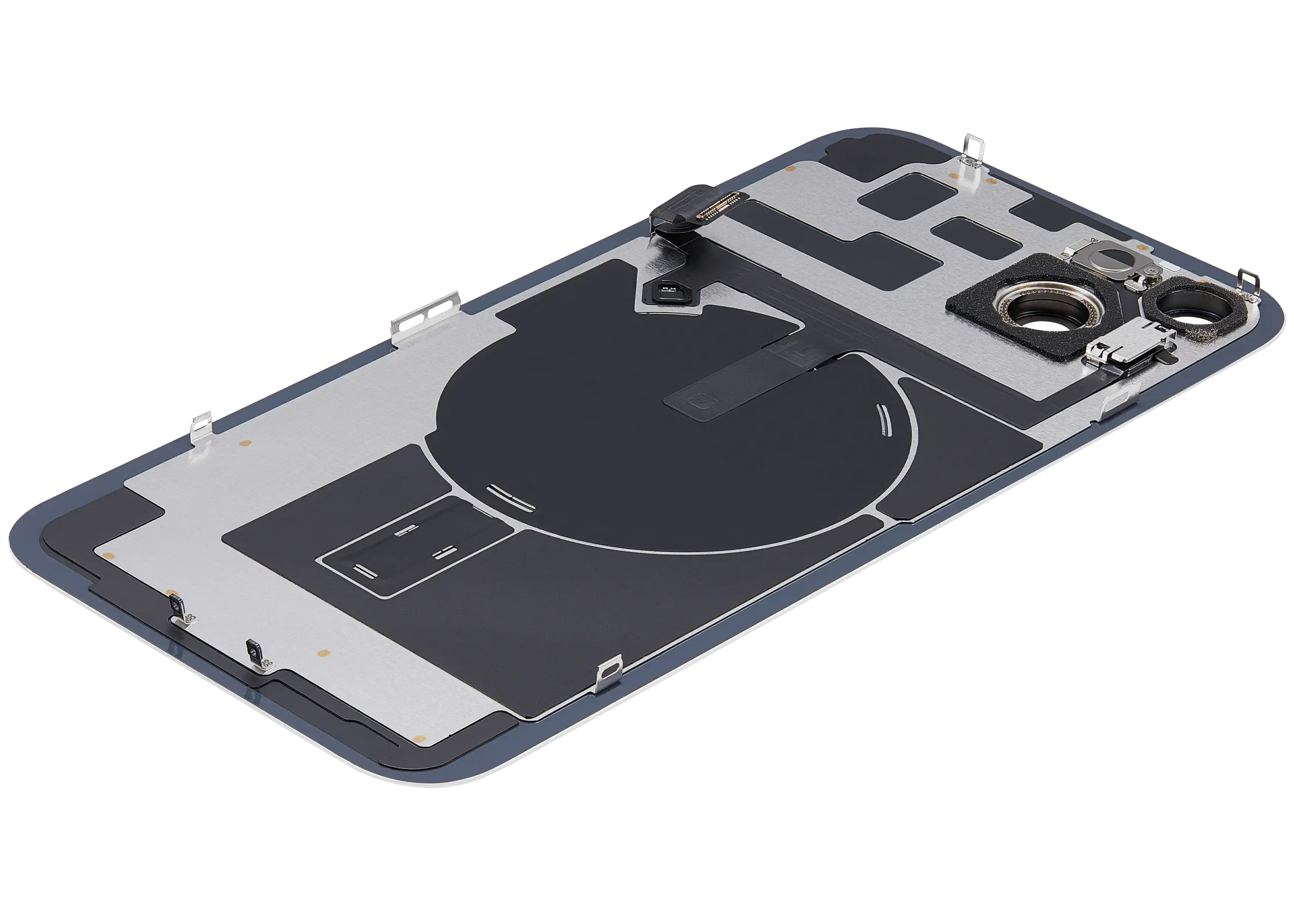 Backcover mit MagSafe Magnet & NFC & Blitz-Flexkabel für iPhone 14 Plus (gebrauchter OEM-Ausbau, Qualität B) (Starlight)