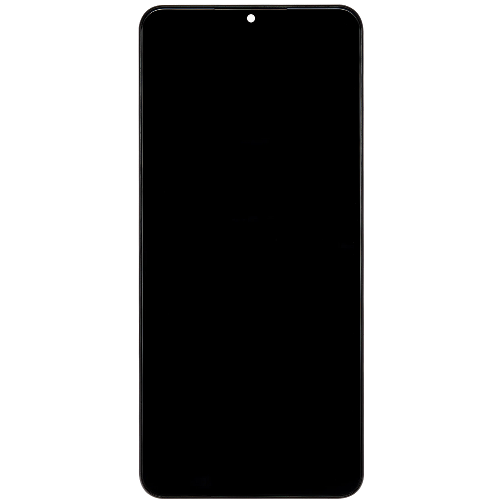 LCD-Display mit Rahmen für Samsung Galaxy A12 (A125 / 2020) (Aftermarket Plus) (Alle Farben)