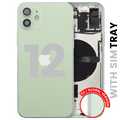Backcover/Rahmen mit Small Parts für iPhone 12 (EU / Global Version) (gebrauchter OEM-Ausbau, Qualität C) (Grün)
