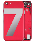 Back Cover/Frame with Pre-Installed Small Parts for iPhone 7 (Used OEM Removal, Quality A) (Red)