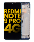 LCD-Display mit Rahmen für Xiaomi Redmi Note 9 Pro (Refurbished) Grün