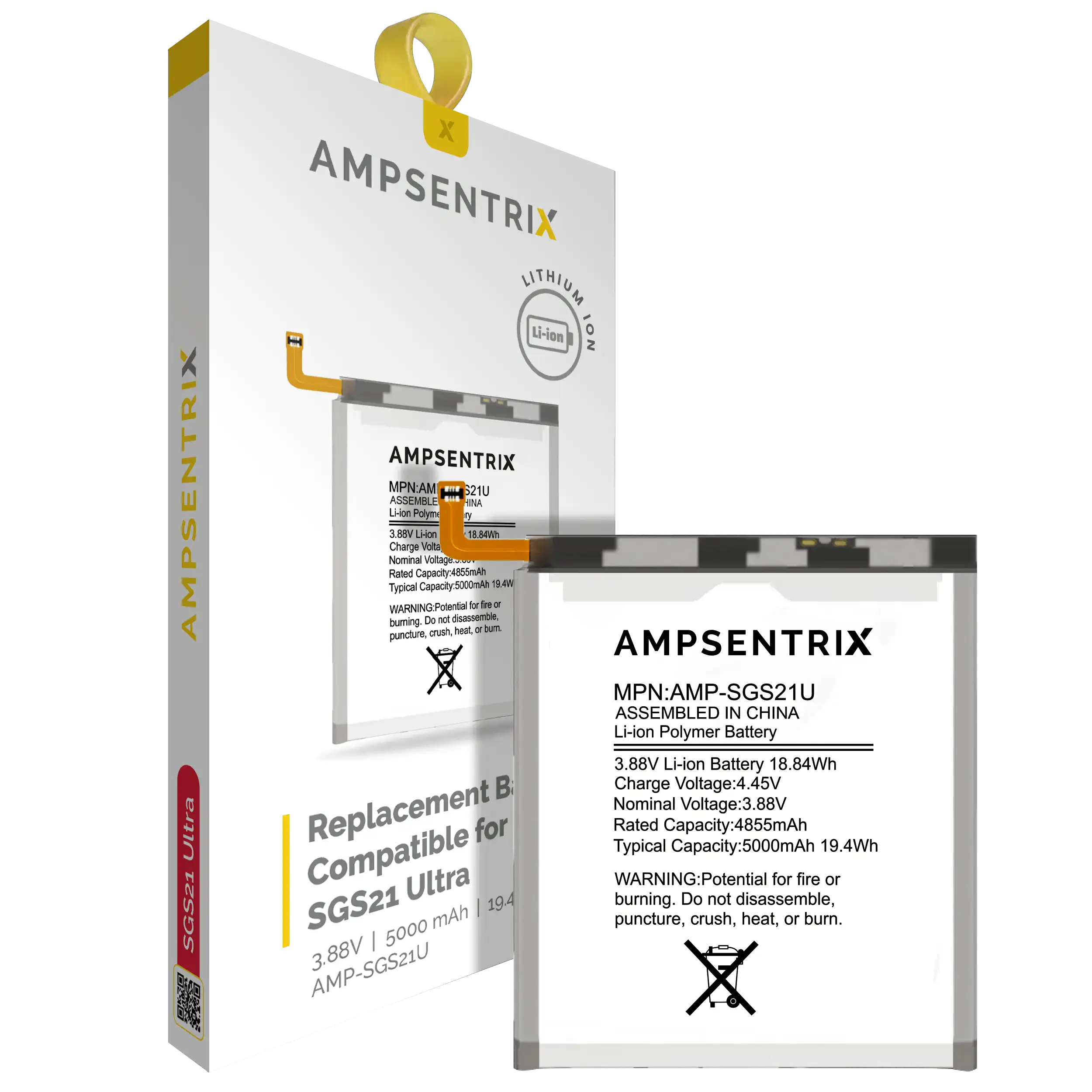 Replacement Akku für Samsung Galaxy S21 Ultra (AmpSentrix Pro)