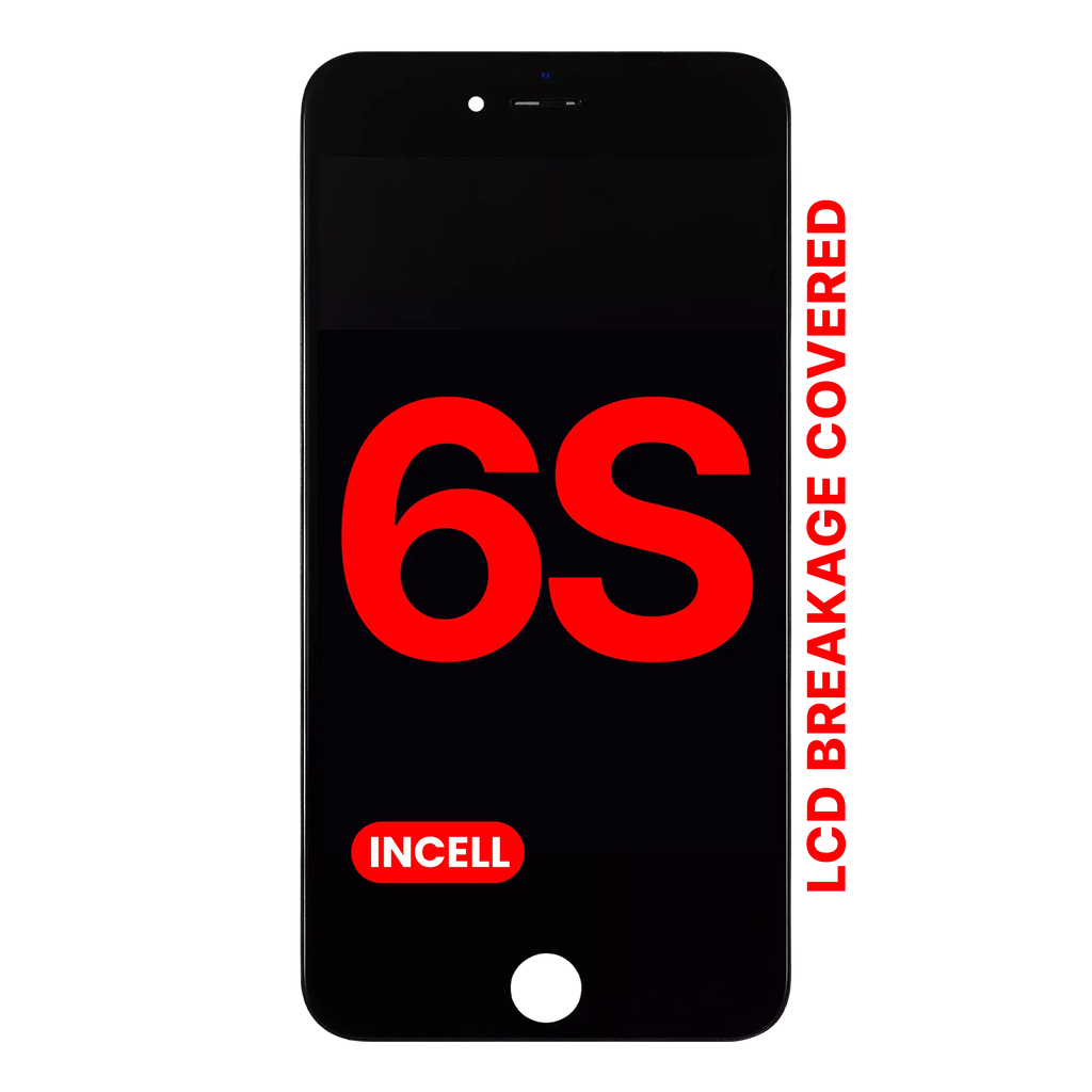 LCD-Display mit Stahlplatte für iPhone 6S (Aftermarket Pro: XO7 Incell) (Schwarz)