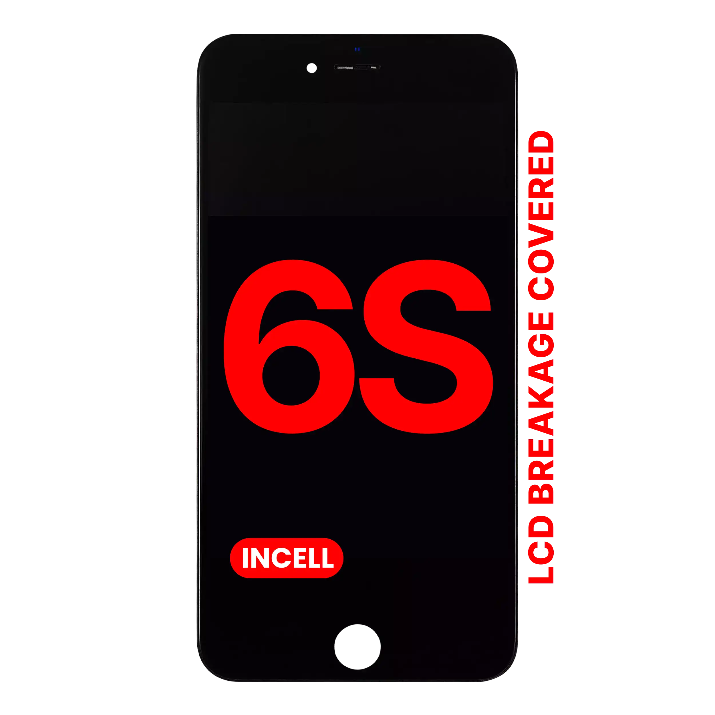 LCD-Display mit Stahlplatte für iPhone 6S (Aftermarket Pro: XO7 Incell) (Schwarz)