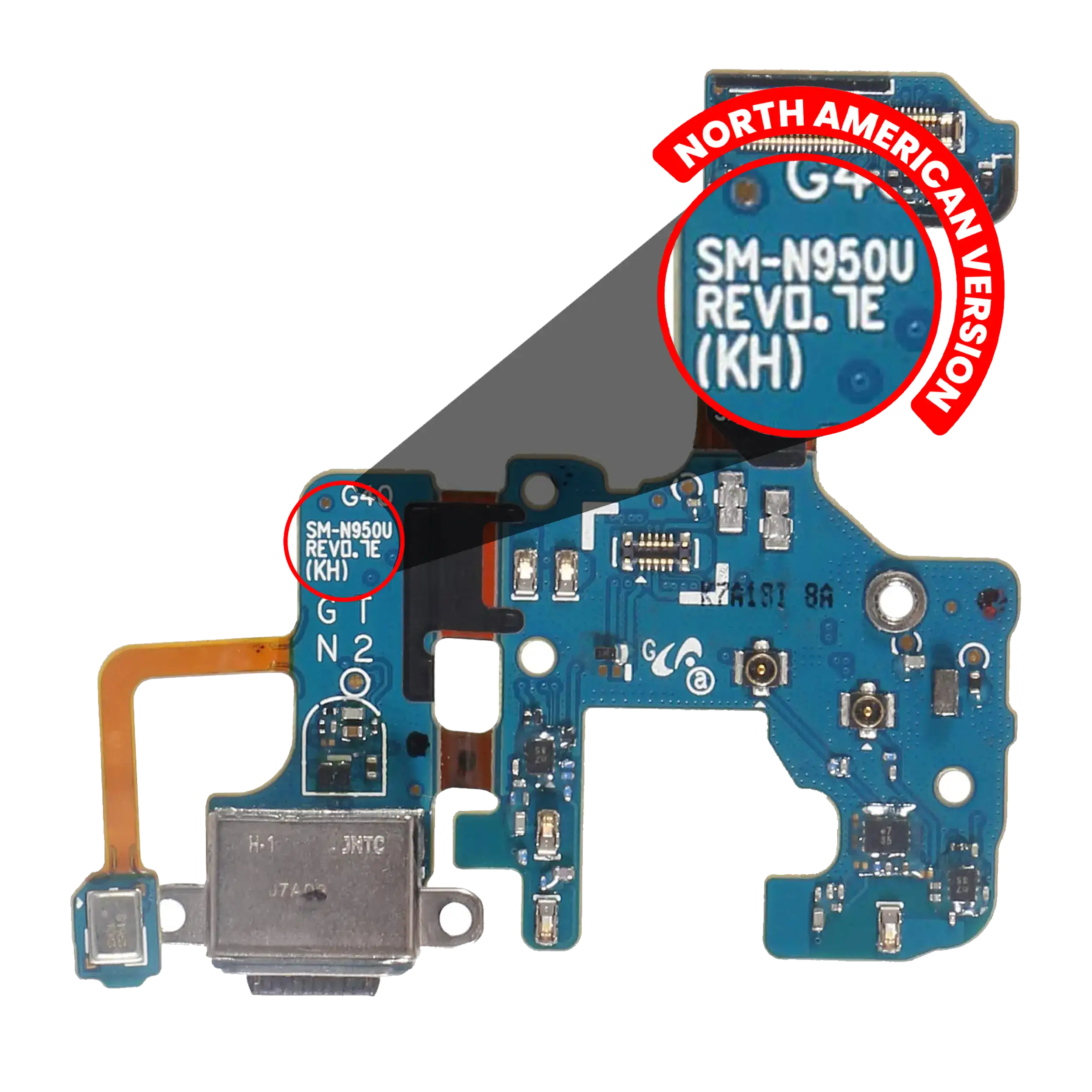 Ladebuchse mit Flexkabel Samsung Galaxy Note 8 Service Pack
