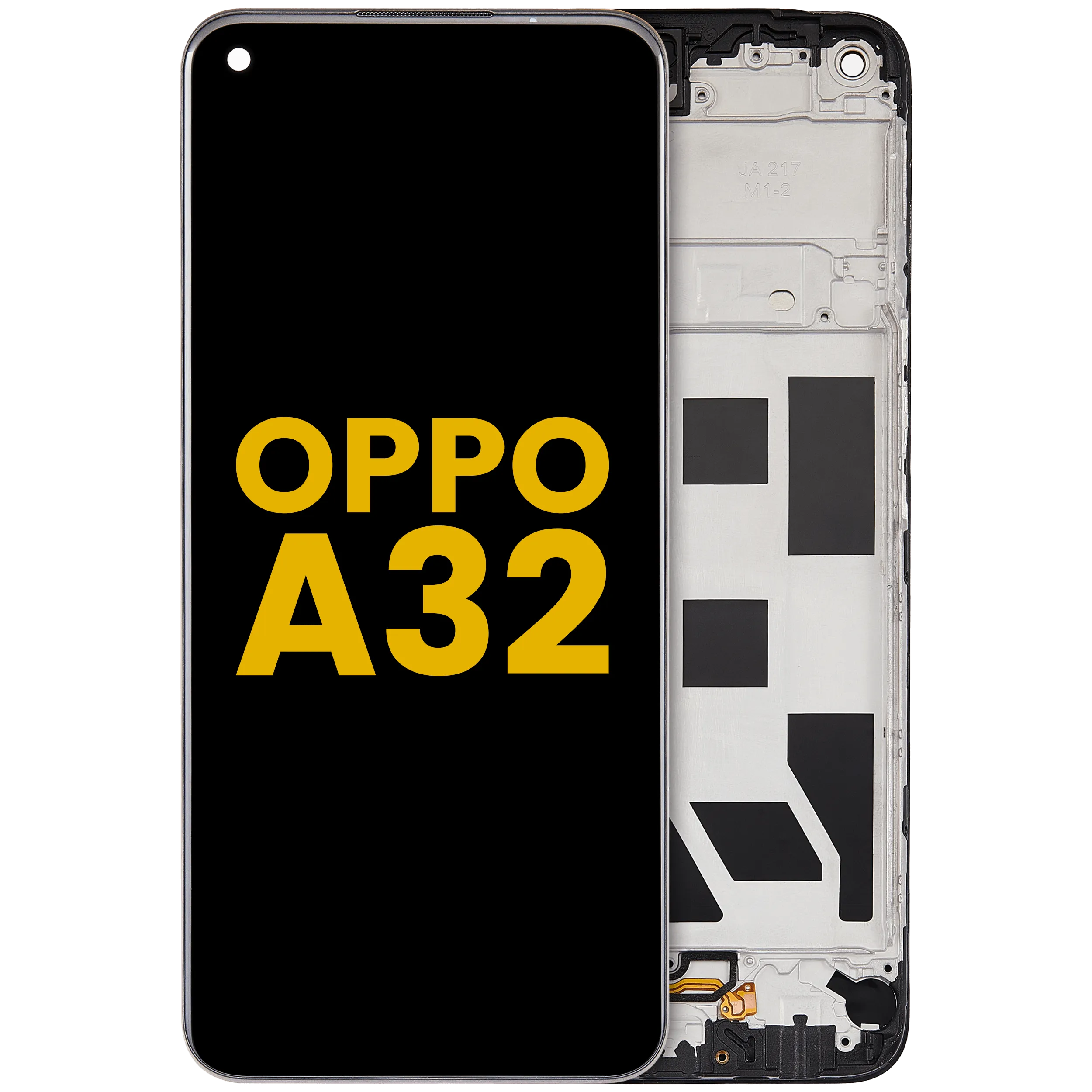 LCD-Display mit Rahmen Compatible für Oppo A32 (2020) (Refurbished) (Alle Farben)