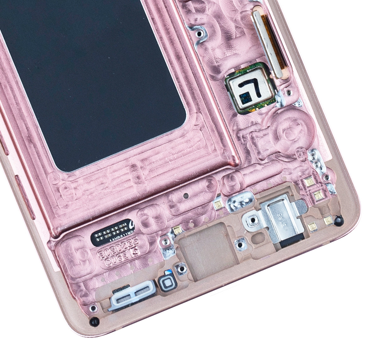 OLED-Display mit Rahmen für Samsung Galaxy S10 (Service Pack) (Flamingo Pink)