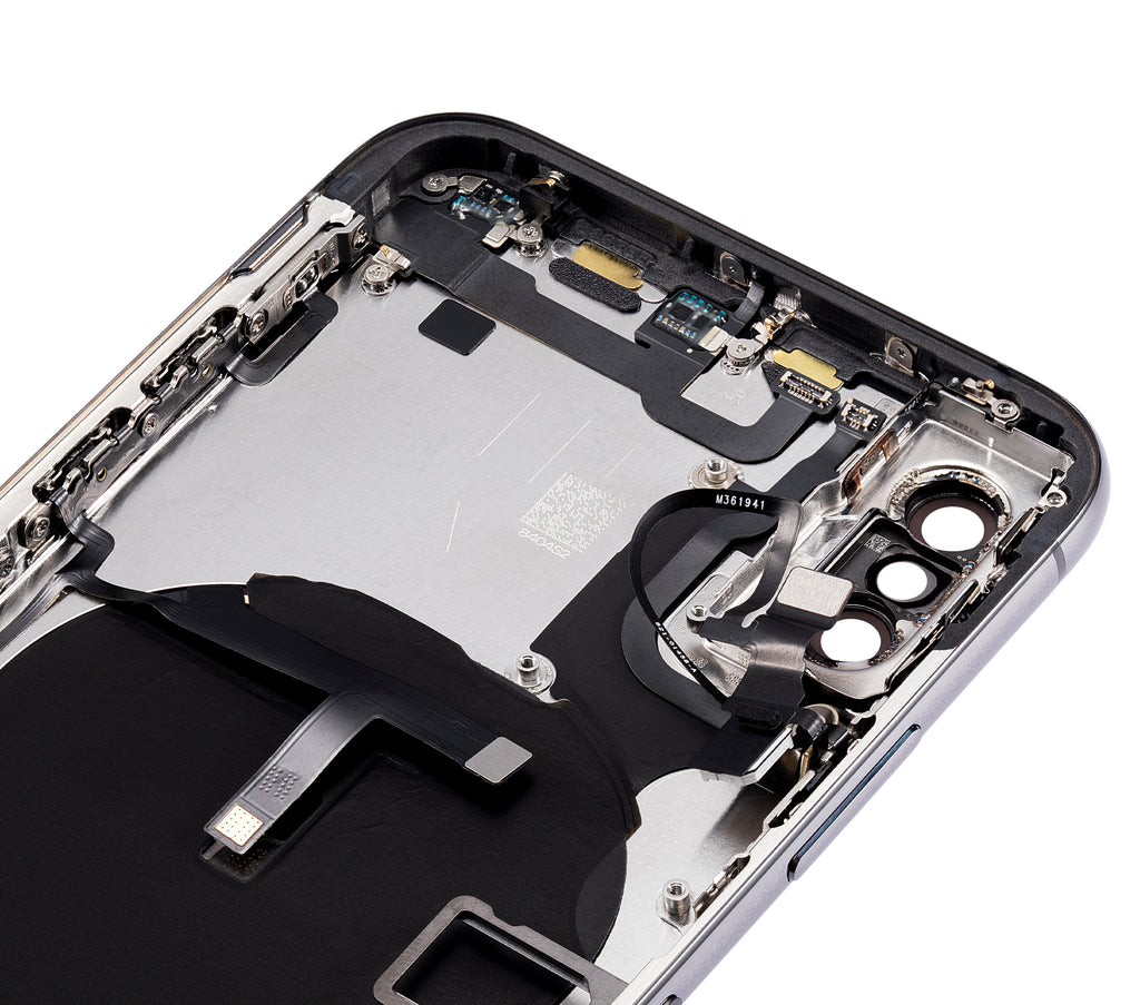 Back Cover/Frame with Pre-installed Small Parts for iPhone XS (No Logo) (Aftermarket Plus) (Space Gray)