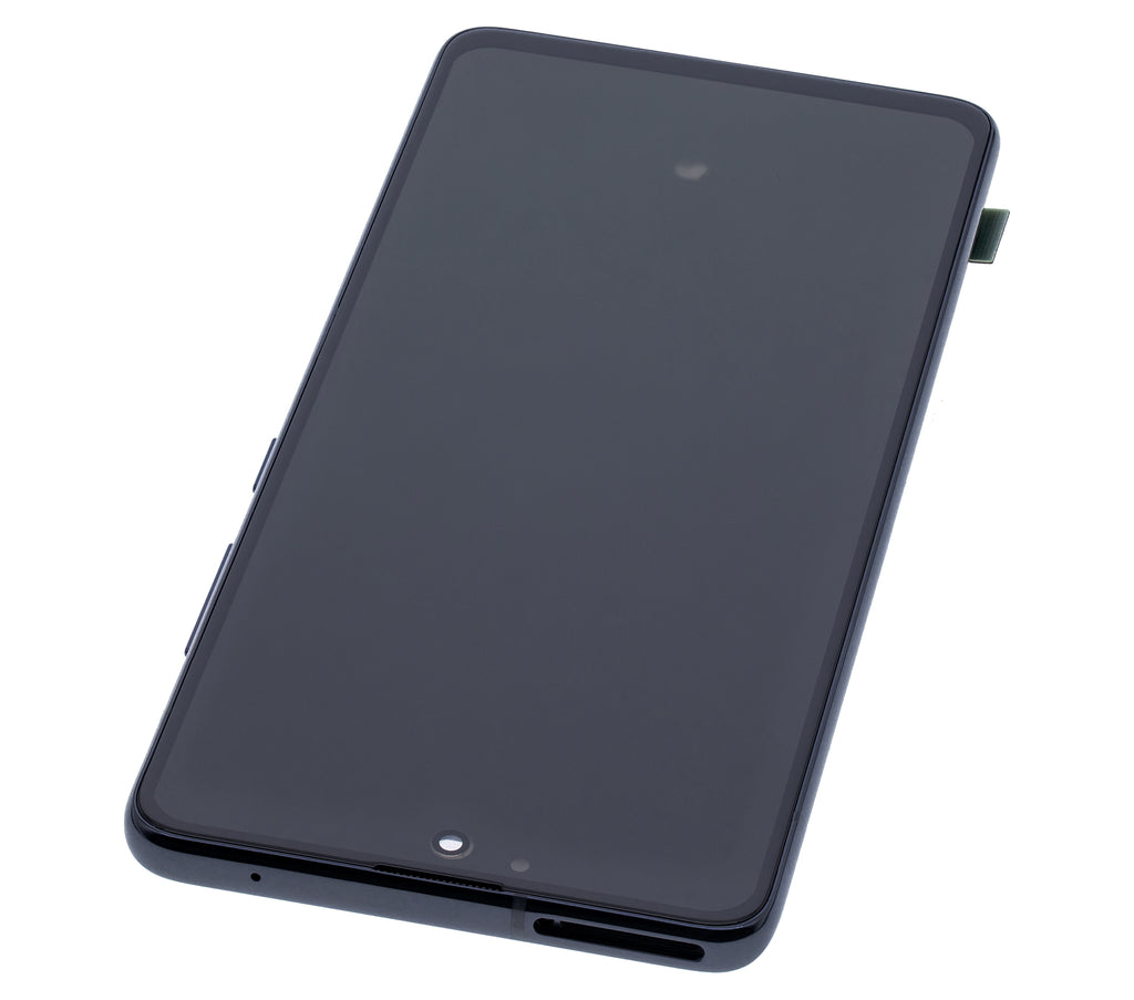 OLED-Display mit Rahmen für Samsung Galaxy A51 5G (A516 / 2020) (Non-Verizon 5G UW Frame) (6.46") (Aftermarket Plus) (Prism Cube Black)