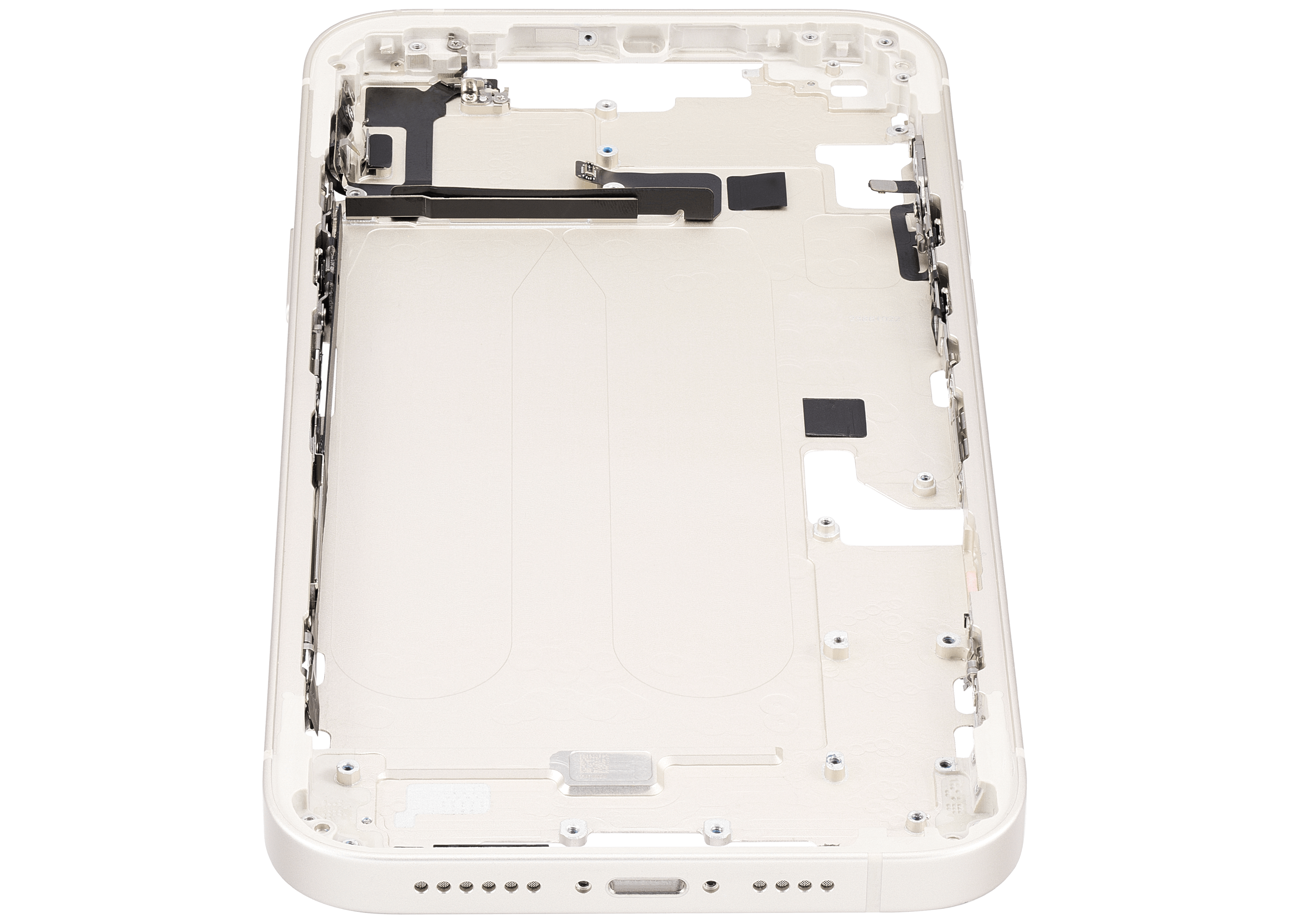 Midframe/Rahmen mit Small Parts für iPhone 14 Plus (EU / Global Version) (gebrauchter OEM-Ausbau, Qualität A) (Starlight)