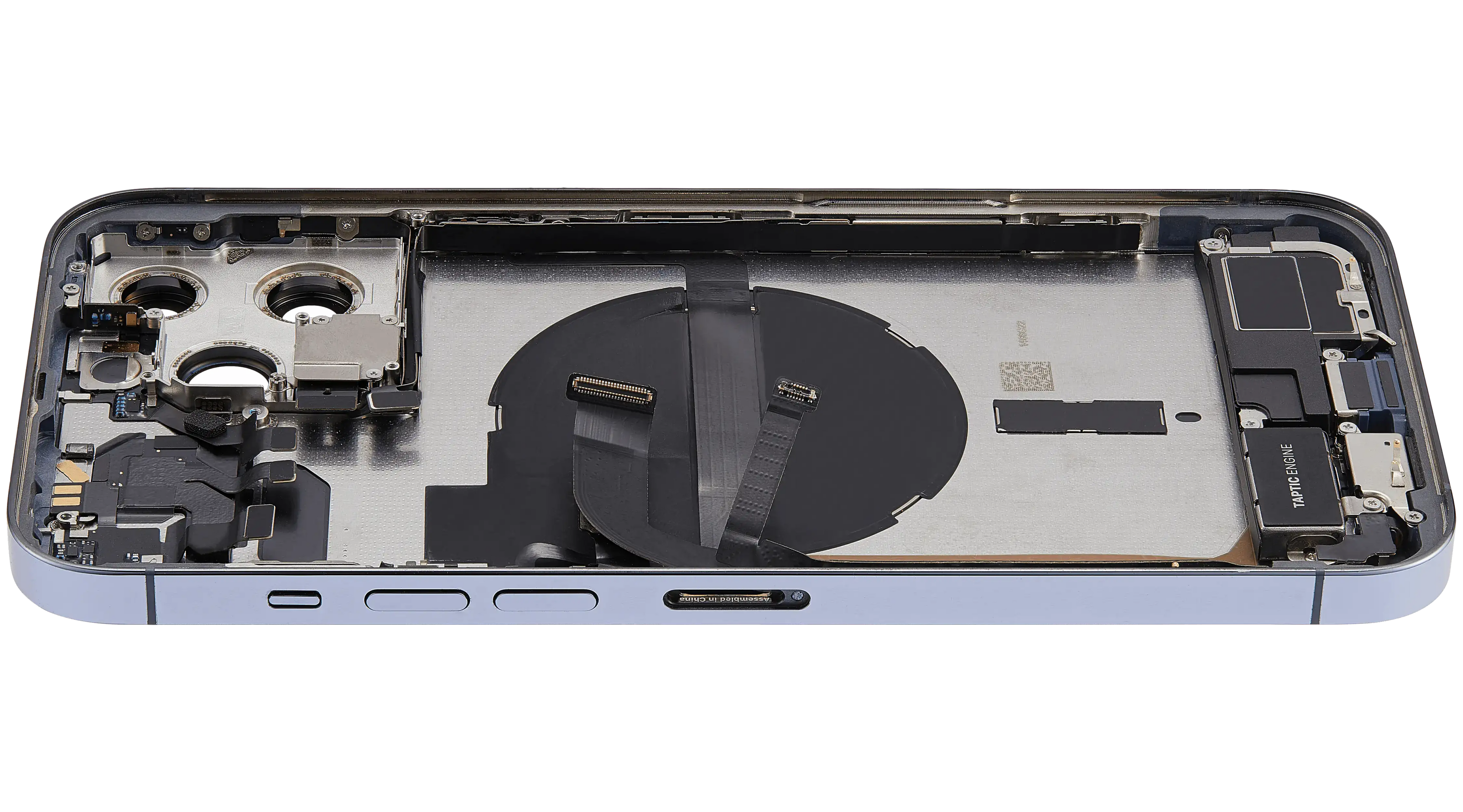 Backcover/Rahmen mit Ladebuchse Flex & Small Parts für iPhone 13 Pro Max (US-Version) (gebrauchter OEM-Ausbau, Qualität A) (Sierra Blau)
