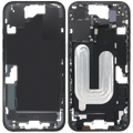 Midframe/Rahmen mit Small Parts für iPhone 16 (EU / Global Version) (gebrauchter OEM-Ausbau, Qualität B) (Schwarz)