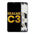 LCD-Display mit Rahmen für Realme C3 (Refurbished) (Alle Farben)