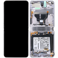 Inner OLED-Display für Samsung Galaxy Z Flip 5G (US & International) (gebrauchter OEM-Ausbau, Qualität A) (Mirror Purple)