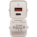 AmpSentrix Pro 30W 2-in-1 USB-C / USB-A GaN Wall Adapter (220V / EU Plug) (Desert Titanium)