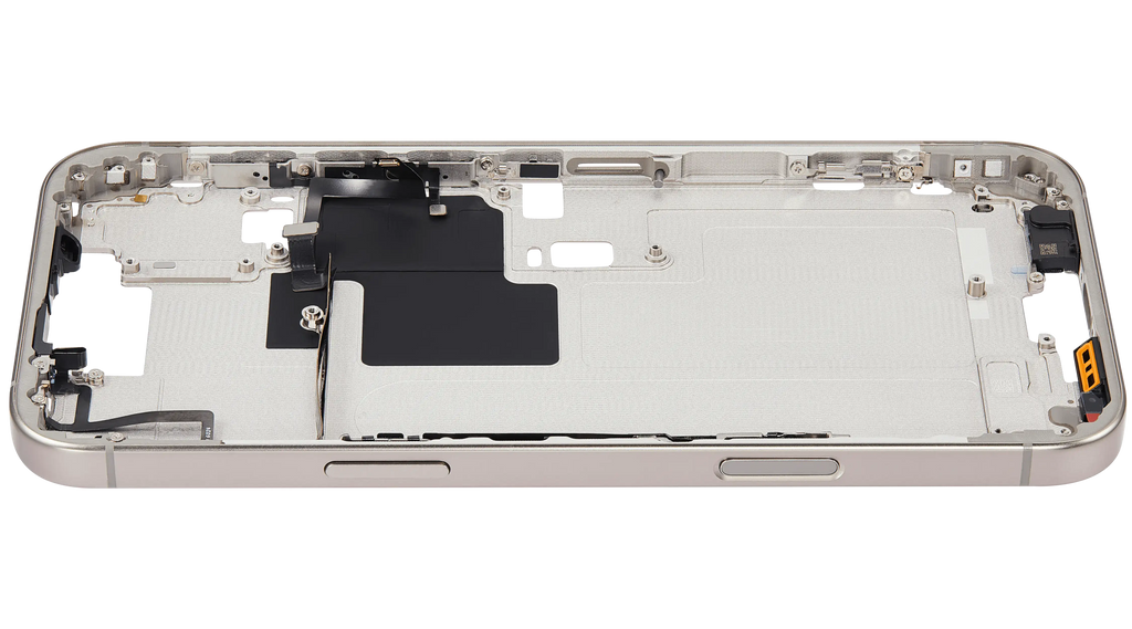 Midframe/Rahmen mit Power And Volume Button für iPhone 16 Pro Max (EU / Global Version) (Aftermarket Plus) (Natural Titanium)