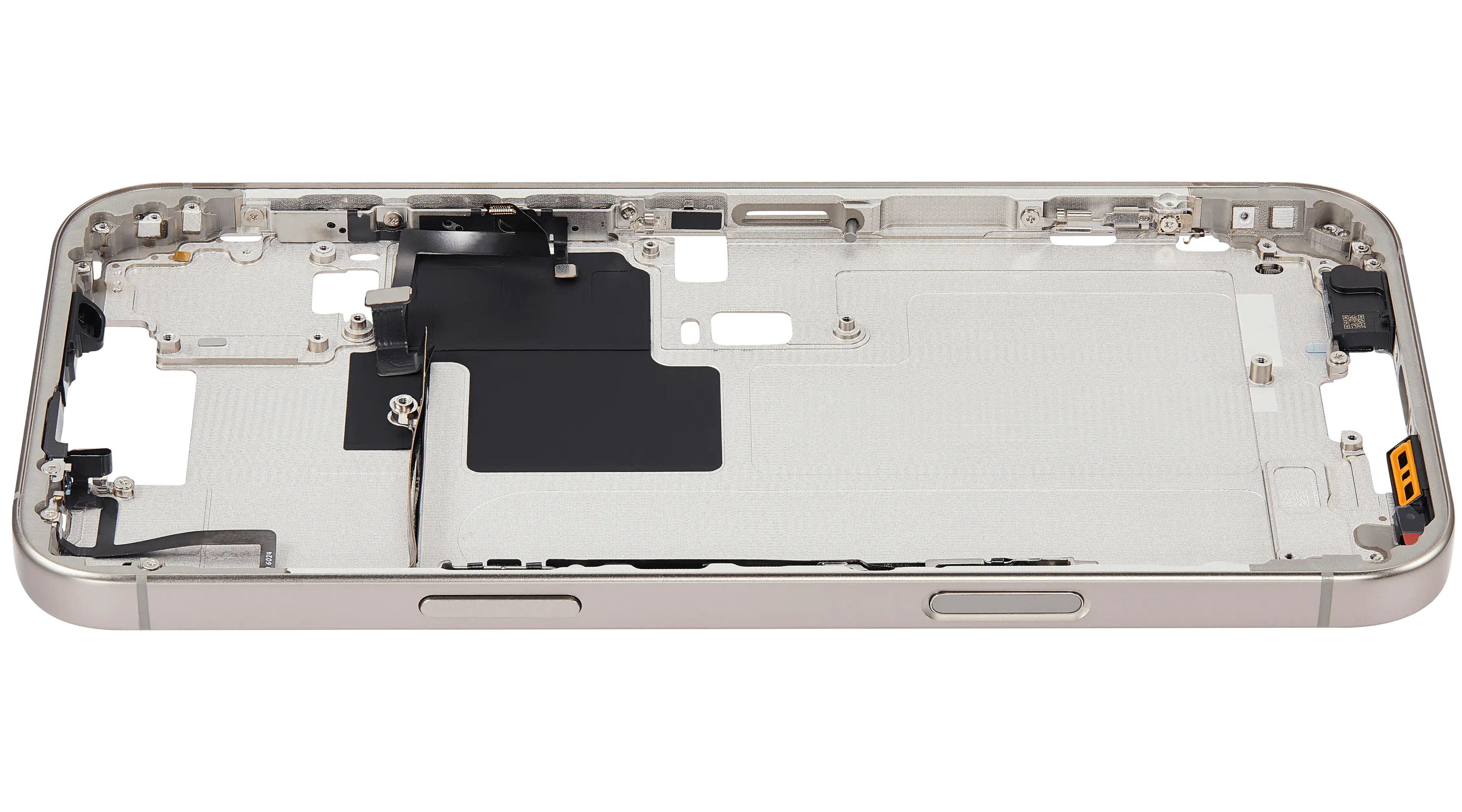Midframe/Rahmen mit Power And Volume Button für iPhone 16 Pro Max (EU / Global Version) (Aftermarket Plus) (Natural Titanium)