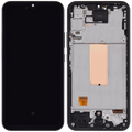 OLED-Display mit Rahmen für Samsung Galaxy A34 5G (A346 / 2023) (6.46") (Aftermarket Plus) (Graphite)