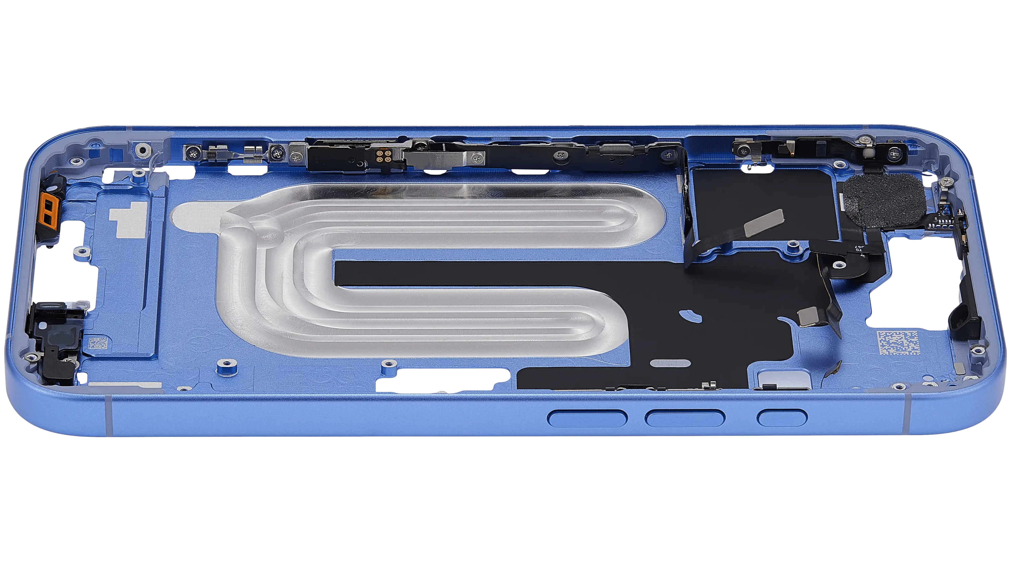 Midframe/Rahmen mit Power And Volume Button für iPhone 16 (US-Version) (Aftermarket Plus) (Ultramarine)