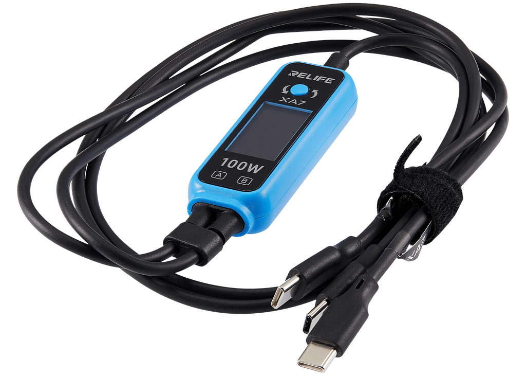 XA7 Digital Display 1-to-2 Fast Charging Cable (100W) (Relife)