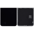 Bottom Backcover Glass für Samsung Galaxy Z Flip 7 FE 5G (F761) (ohne Logo) (Aftermarket Plus) (Schwarz)