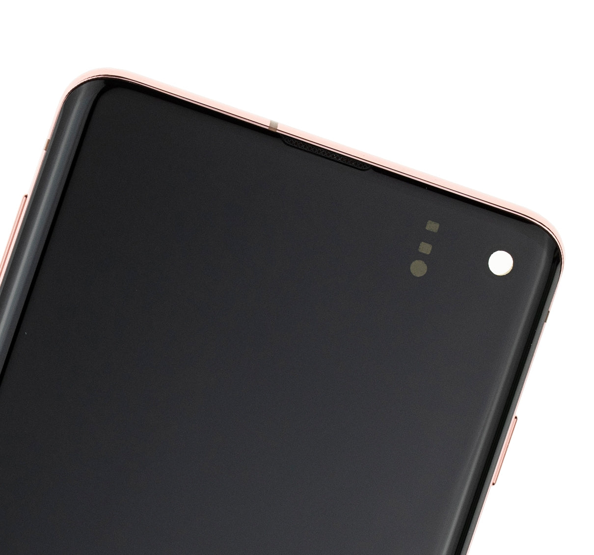 OLED-Display mit Rahmen für Samsung Galaxy S10 (Service Pack) (Flamingo Pink)
