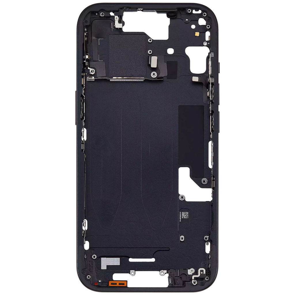 Midframe/Rahmen mit Small Parts für iPhone 15 (EU / Global Version) (Aftermarket Plus) (Schwarz)