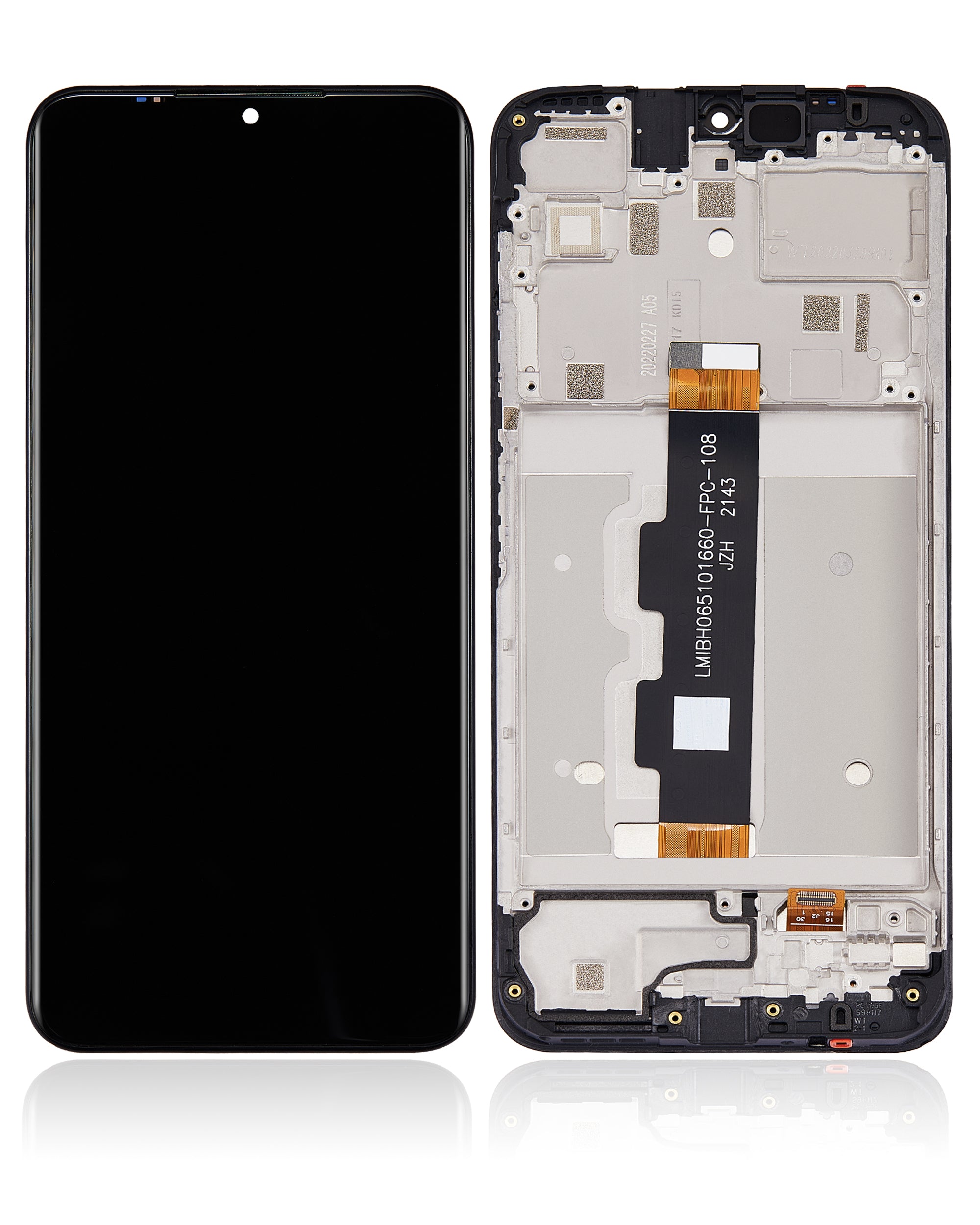 LCD-Display mit Rahmen für T-Mobile Revvl V (Refurbished, alle Farben)