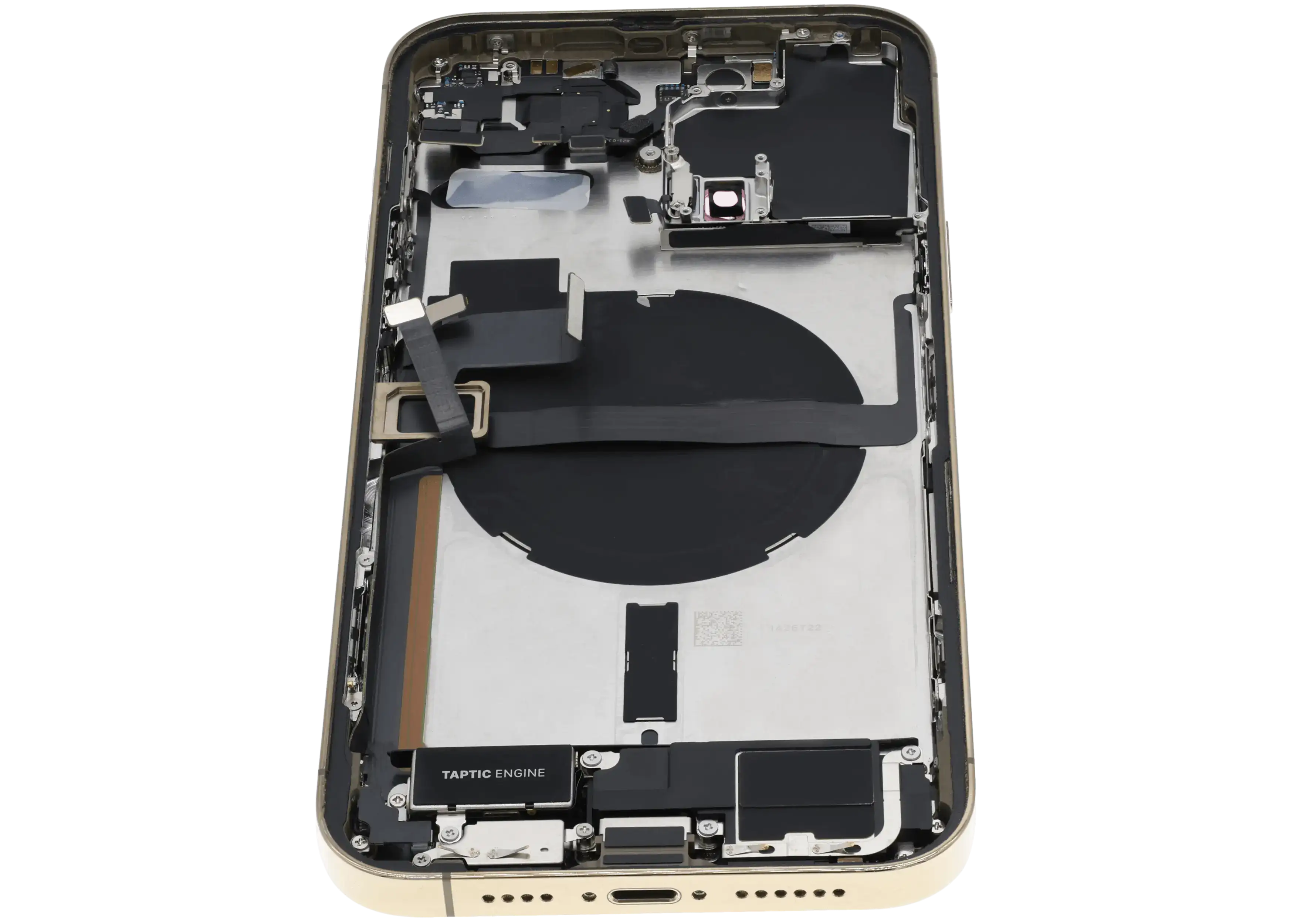 Backcover/Rahmen mit Ladebuchse Flex & Small Parts für iPhone 13 Pro Max (US-Version) (gebrauchter OEM-Ausbau, Qualität A) (Gold)