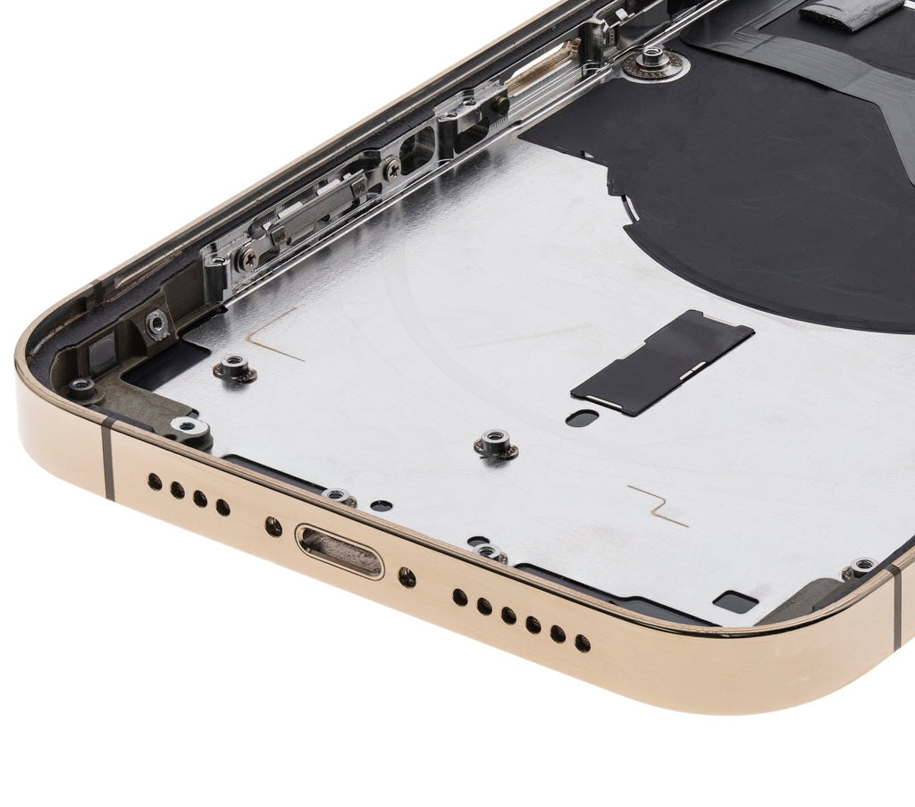 Backcover/Rahmen mit Small Parts für iPhone 12 Pro Max (US-Version) (gebrauchter OEM-Ausbau, Qualität A) (Gold)
