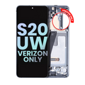 OLED-Display mit Rahmen für Samsung Galaxy S20 5G (Verizon 5G UW Frame Only) (Service Pack) (Cosmic Gray)