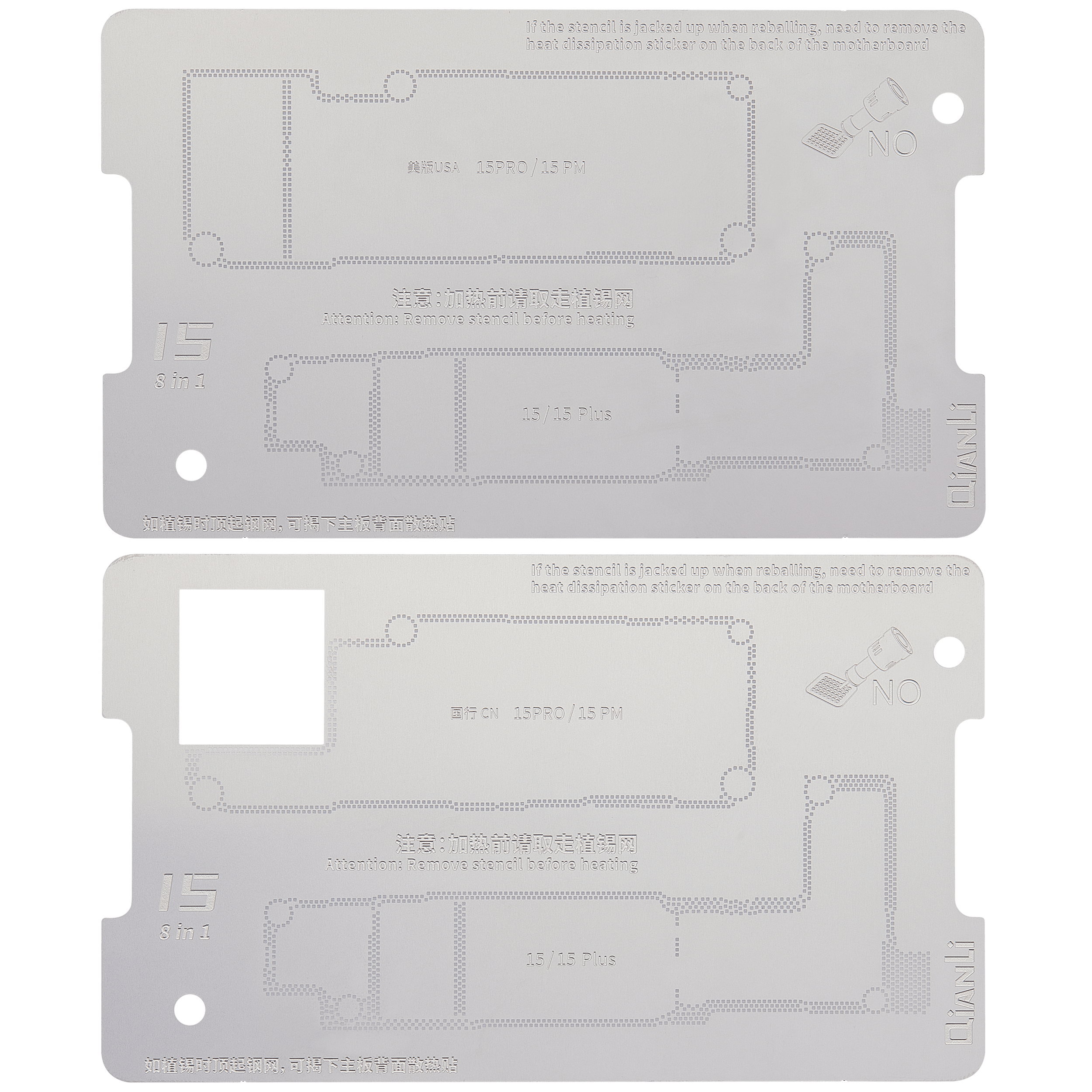 Qianli iSocket 8-in-1 Motherboard Testständer iPhone 15 Pro Max mit US Pin Board