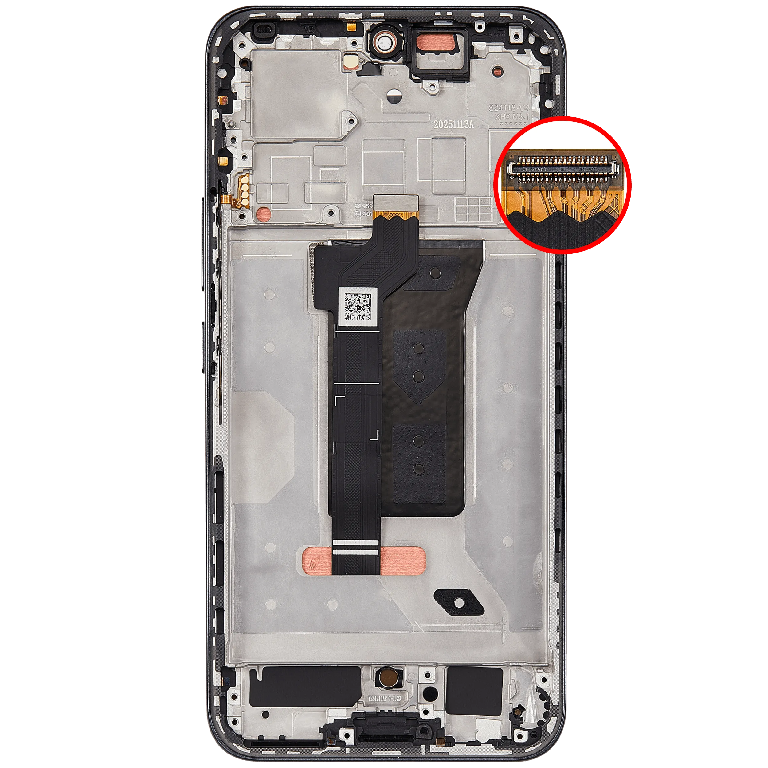 OLED-Display mit Rahmen für Honor 400 (Refurbished) (Midnight Schwarz)