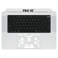 Top Case m. Tastatur f. MacBook Pro 16" A2485/A2780 US KB OEM B/C Silber