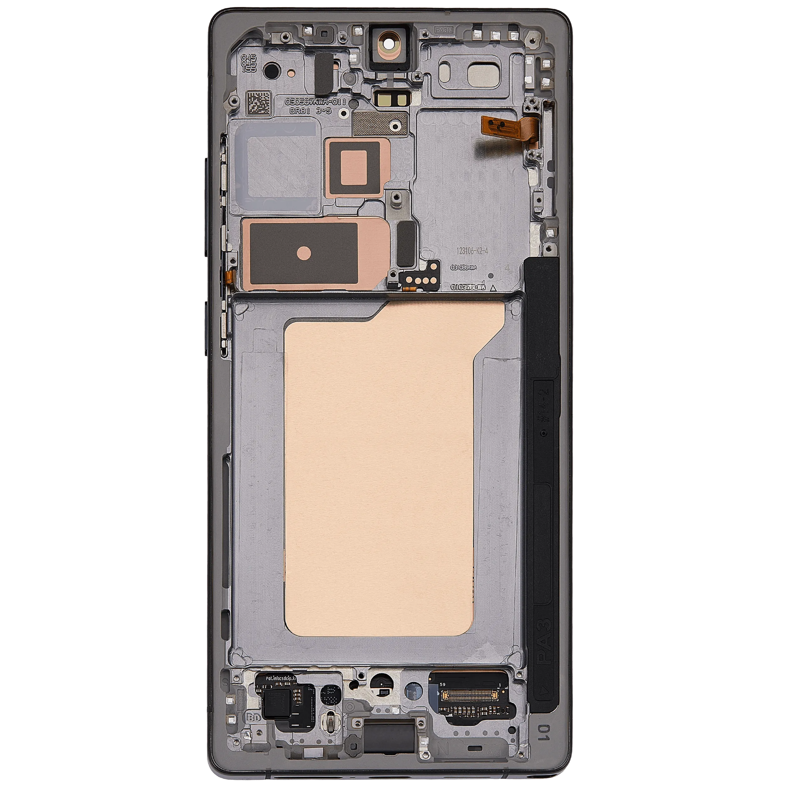 OLED-Display mit Rahmen für Samsung Galaxy S25 Ultra 5G (US & International) (Aftermarket Pro) (120Hz) (Titanium Jet Black)