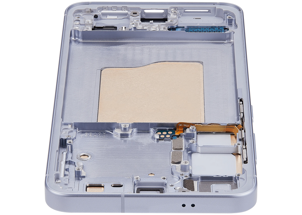 OLED-Display mit Rahmen für Samsung Galaxy S25 5G (US & International) (Aftermarket Plus) (Icy Blue)