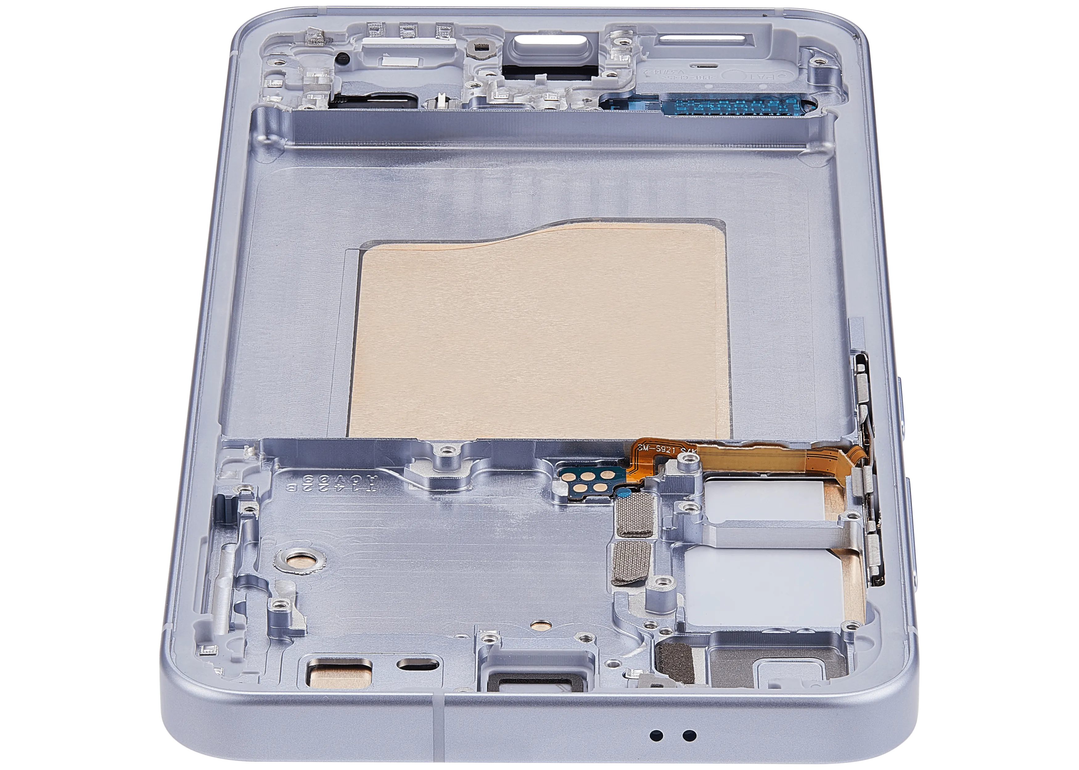 OLED-Display mit Rahmen für Samsung Galaxy S25 5G (US & International) (Aftermarket Plus) (Icy Blue)