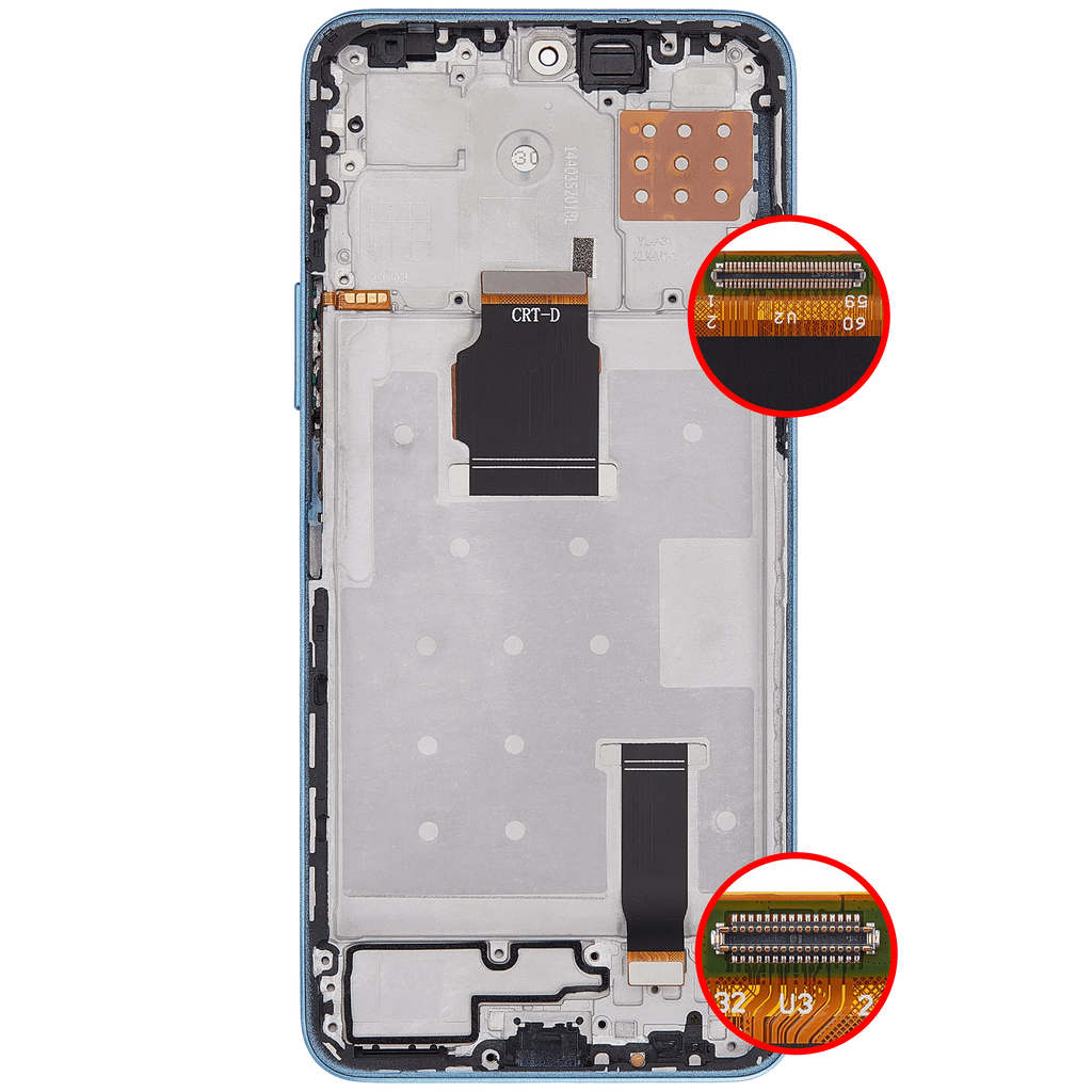 LCD-Display mit Rahmen für Honor X8A / X50i / 90 Lite (Refurbished) (Cyan Lake)