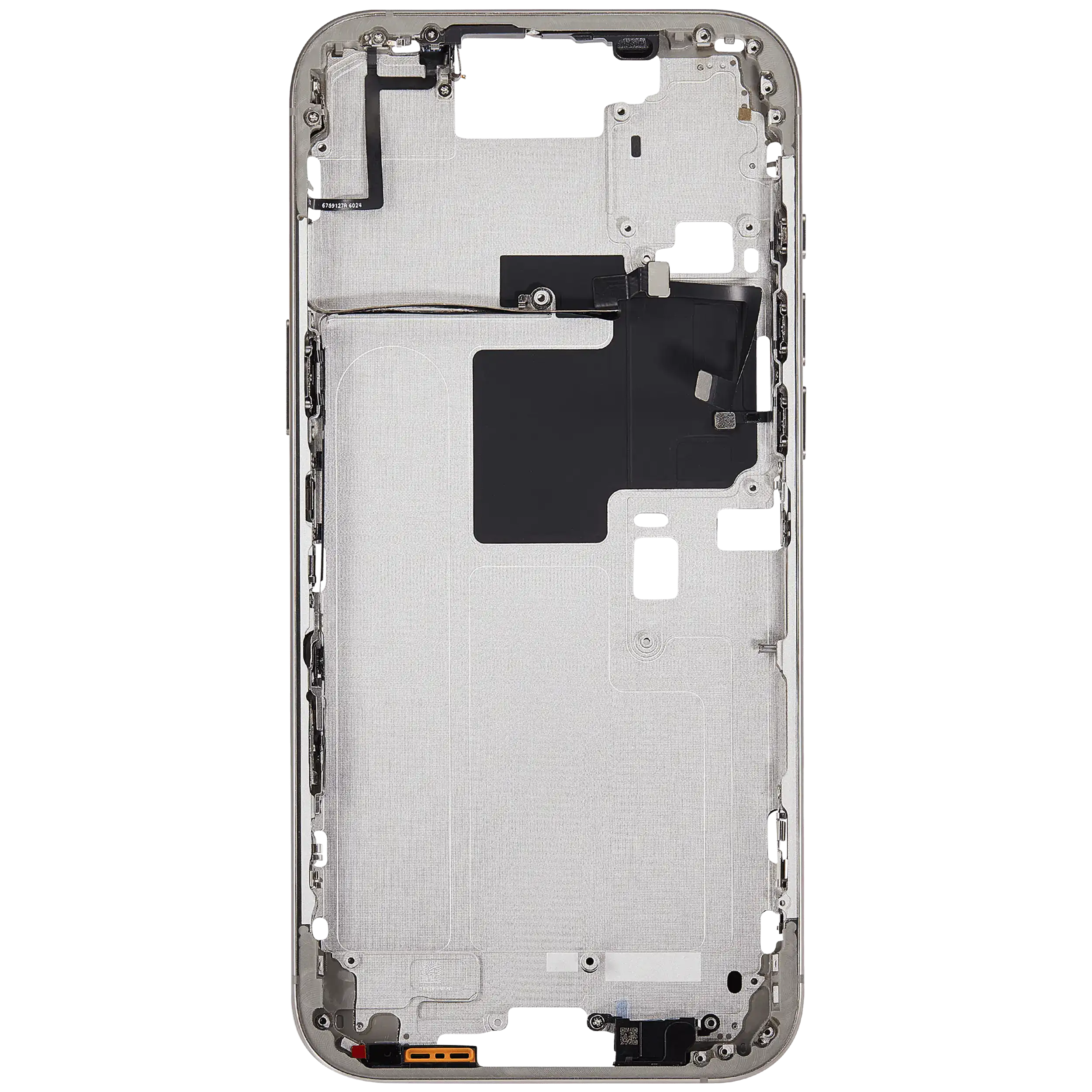 Midframe/Rahmen mit Power And Volume Button für iPhone 16 Pro Max (EU / Global Version) (Aftermarket Plus) (Natural Titanium)