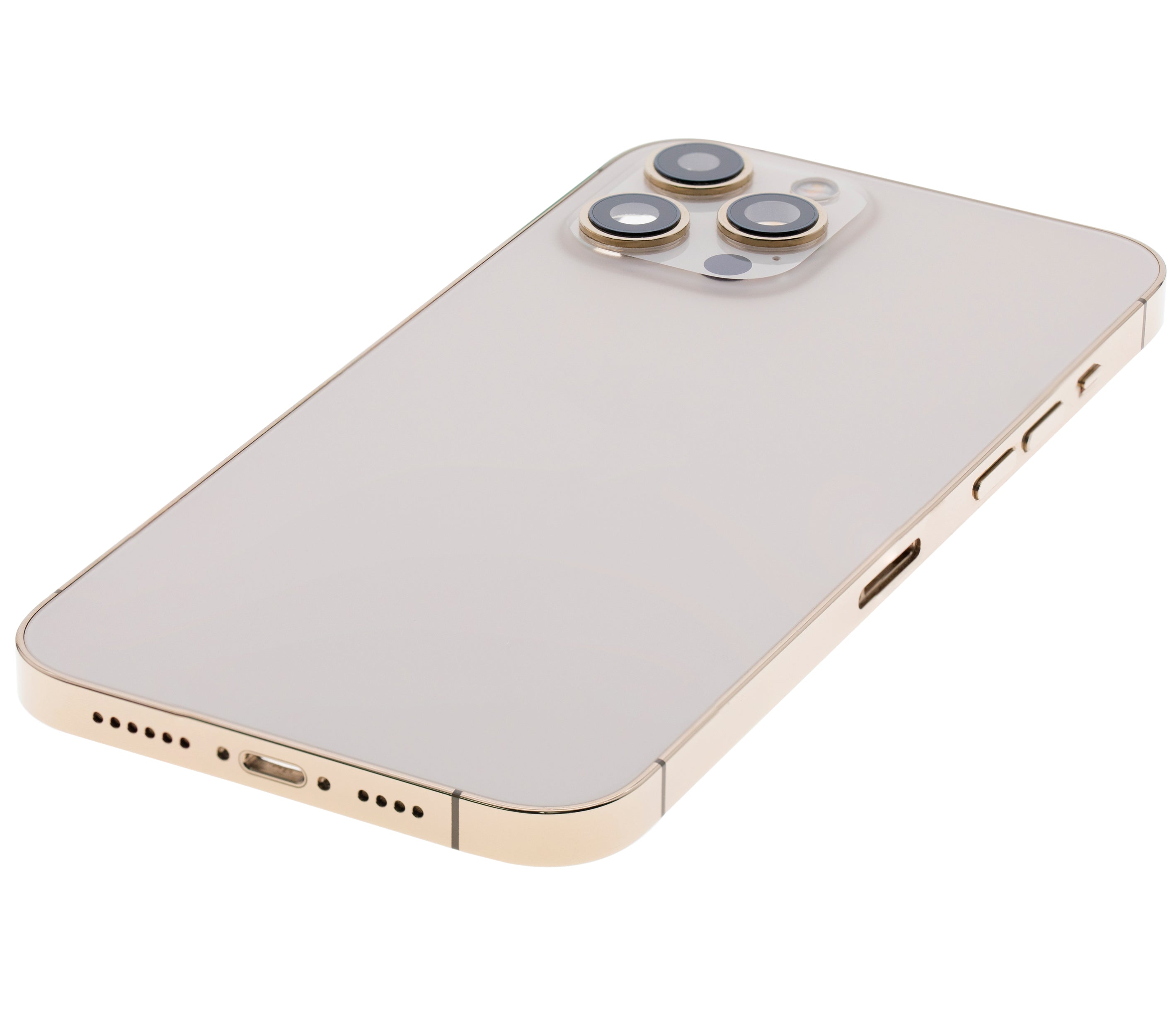 Backcover/Rahmen mit Small Parts für iPhone 12 Pro Max (US-Version) (gebrauchter OEM-Ausbau, Qualität A) (Gold)