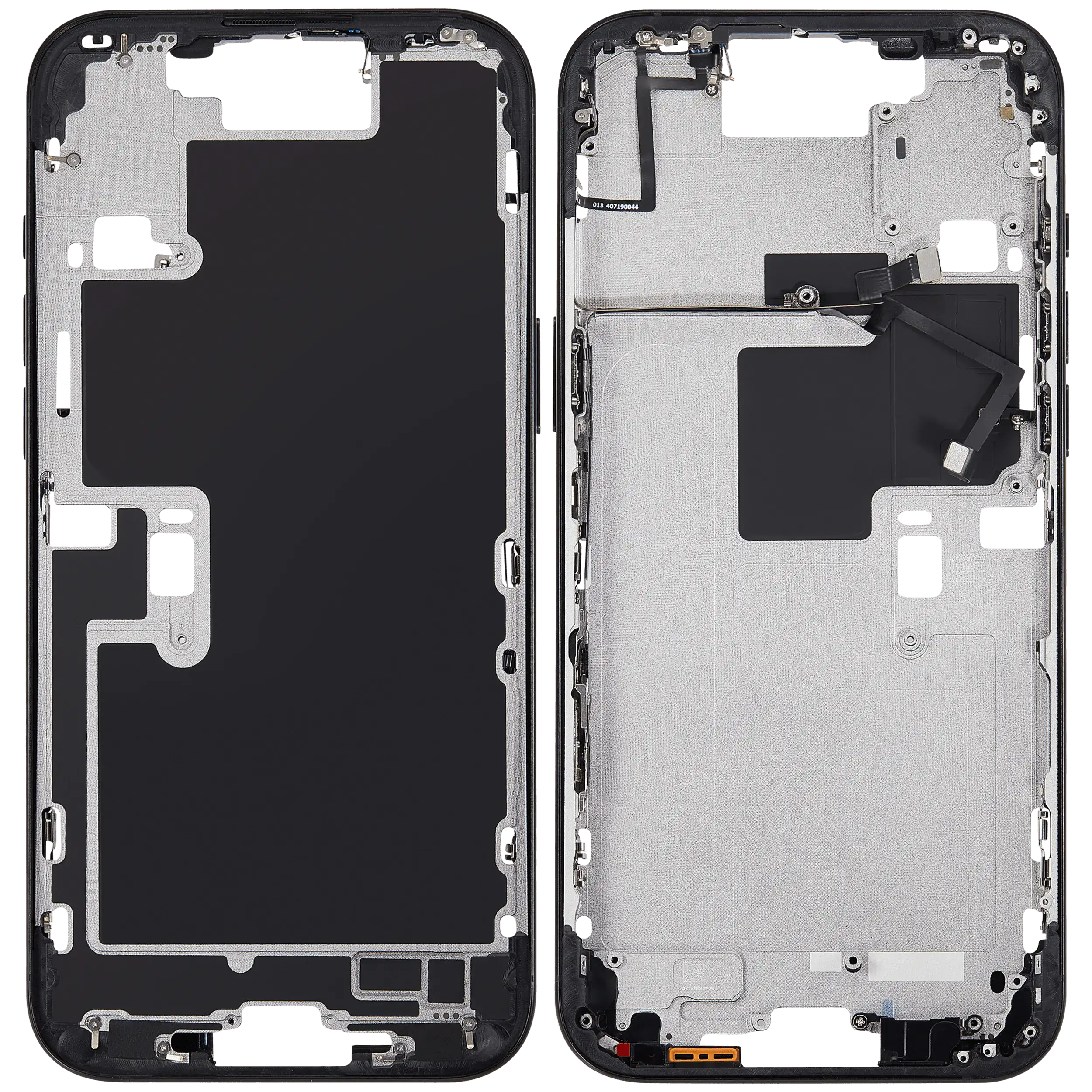 Midframe/Rahmen mit Power And Volume Button für iPhone 16 Pro Max (EU / Global Version) (Aftermarket Plus) (Schwarz Titanium)