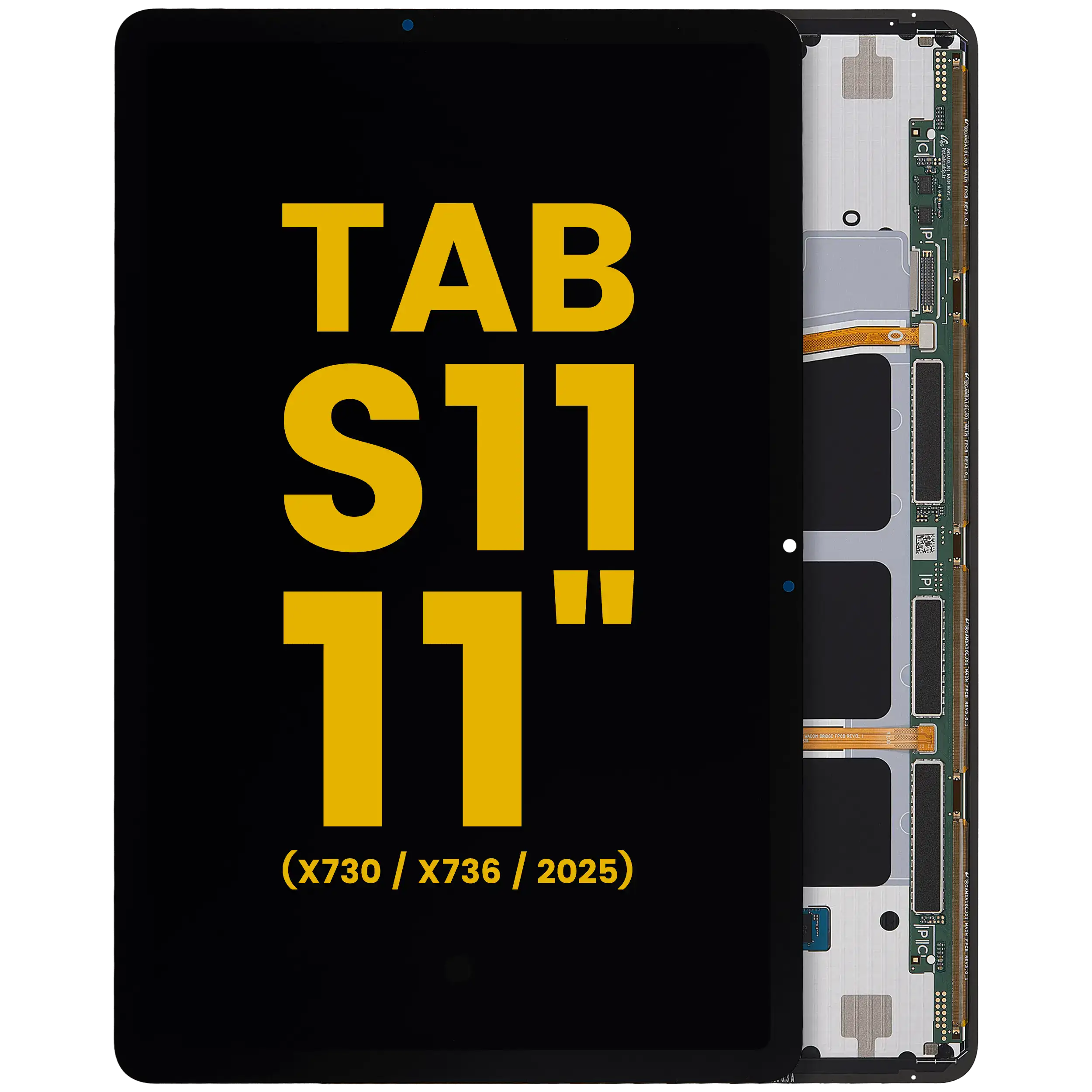 OLED-Display ohne Rahmen für Samsung Galaxy Tab S11 11"（X730 / X736) (2025) (Refurbished) (Schwarz)
