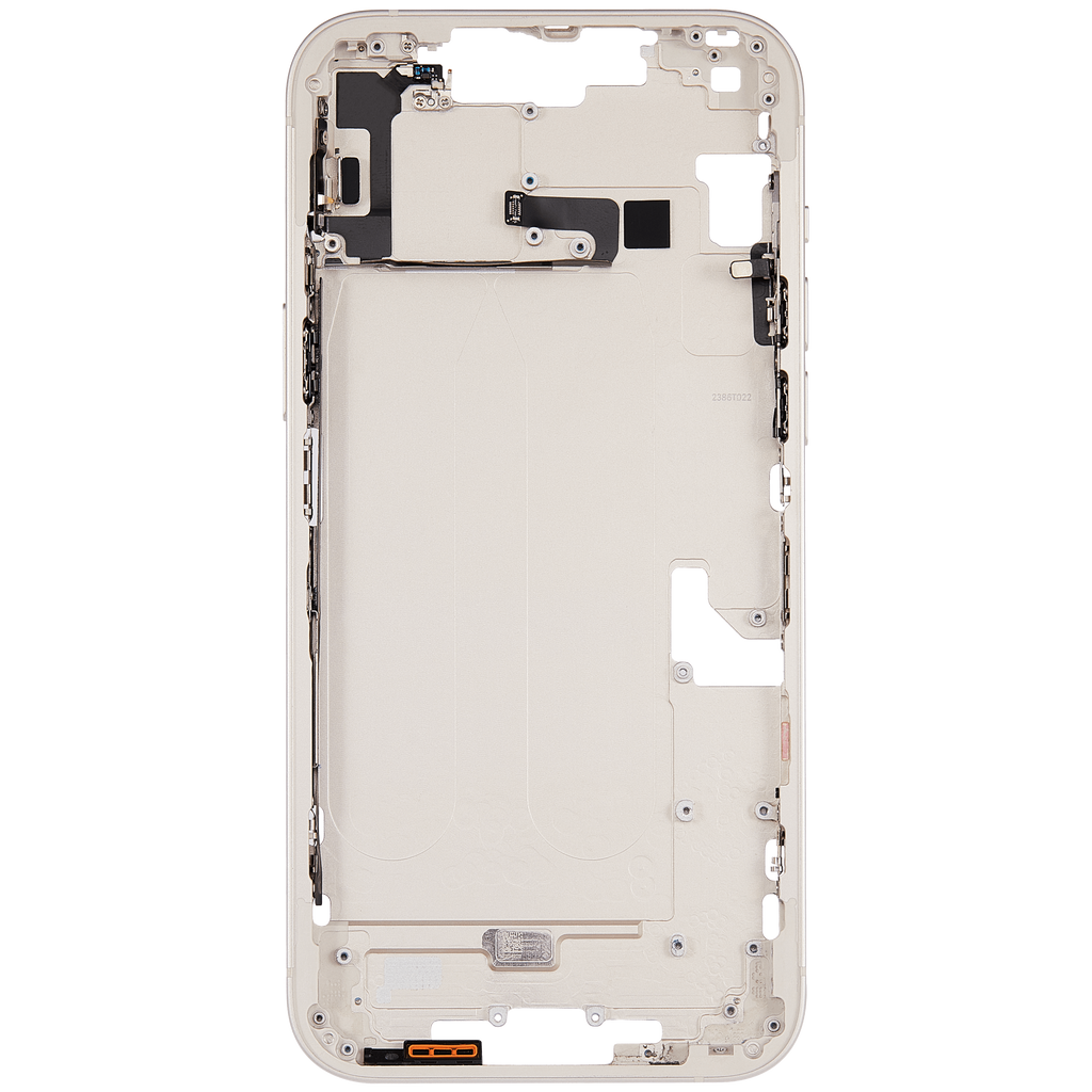 Midframe/Rahmen mit Small Parts für iPhone 14 Plus (EU / Global Version) (gebrauchter OEM-Ausbau, Qualität A) (Starlight)