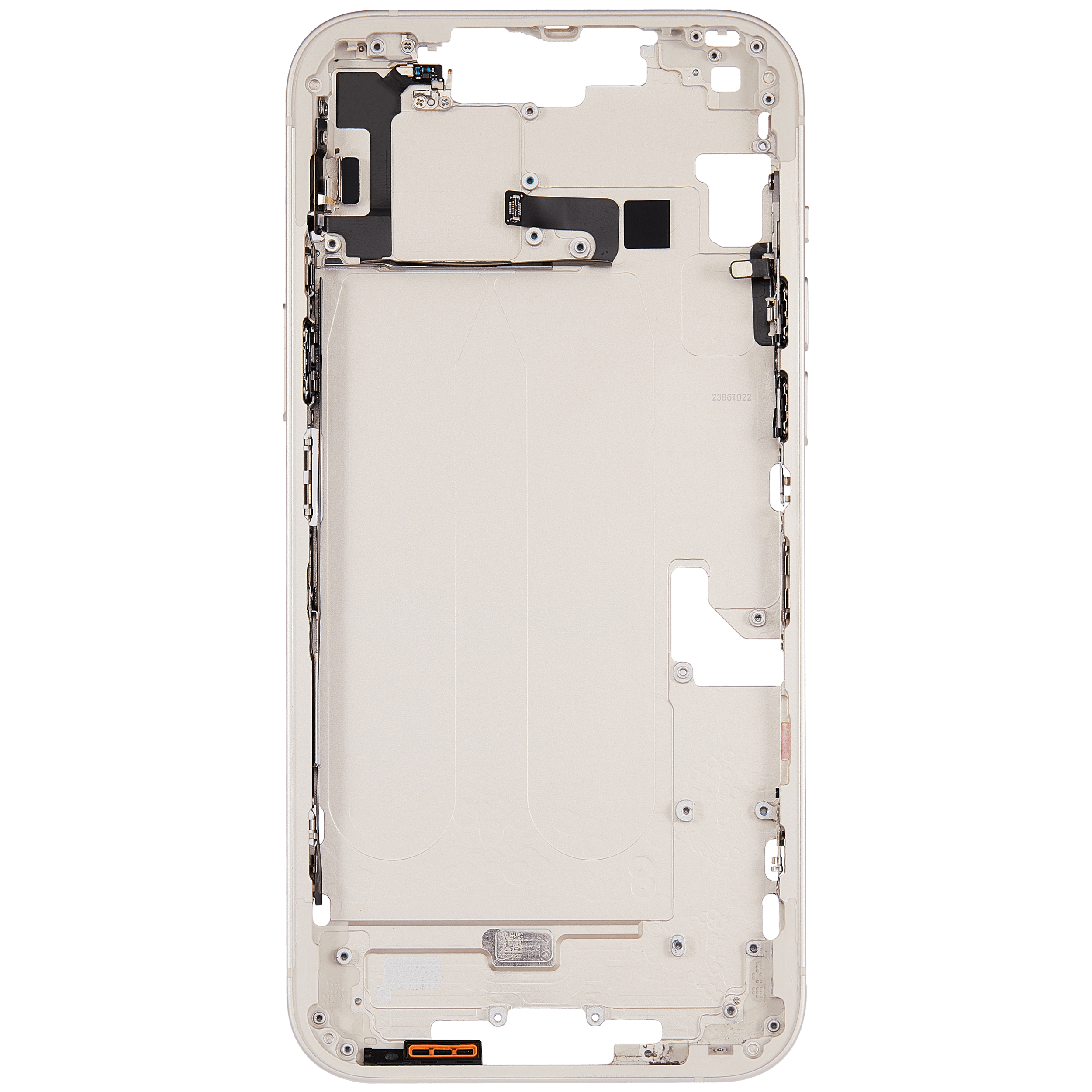 Midframe/Rahmen mit Small Parts für iPhone 14 Plus (EU / Global Version) (gebrauchter OEM-Ausbau, Qualität A) (Starlight)