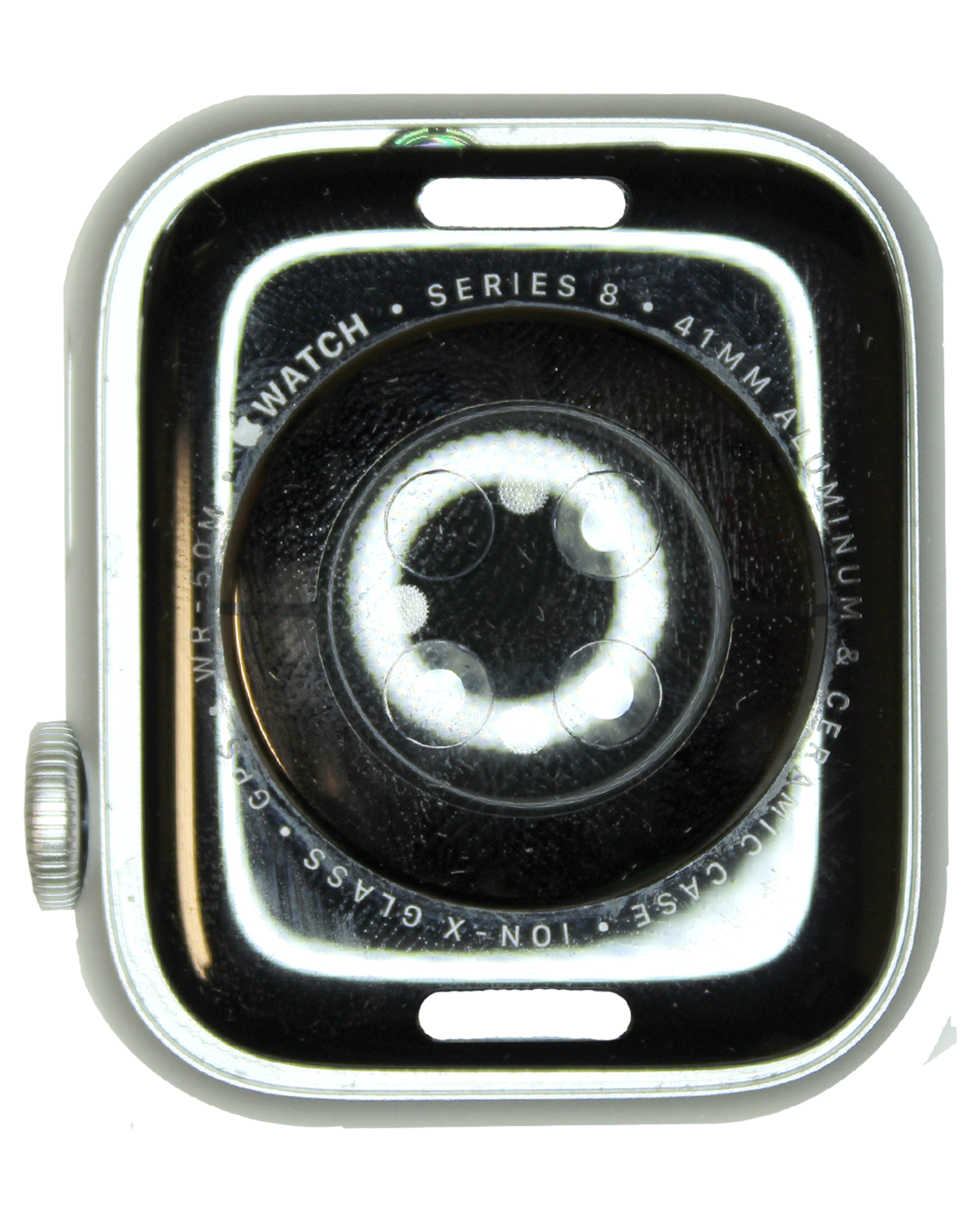 Backcover/Rahmen für Watch Series 8 (41MM) (GPS Version) (gebrauchter OEM-Ausbau, Qualität B/C) (Aluminum/Silver)