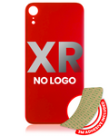 Back Cover with 3M Adhesive for iPhone XR (No Logo / Large Camera Hole) (Red)