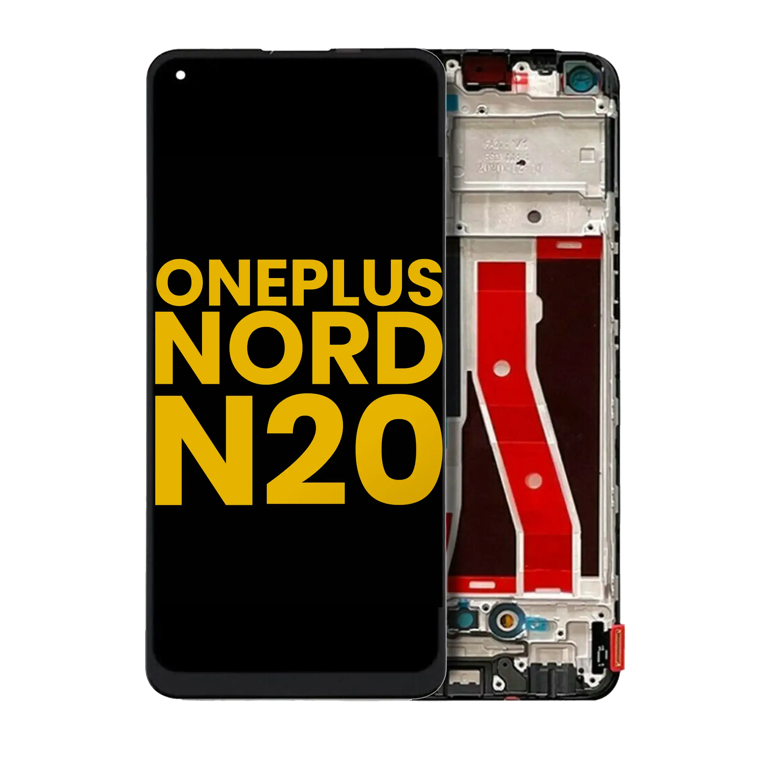 OLED-Display mit Rahmen für OnePlus Nord N20 5G (Refurbished) (Alle Farben)