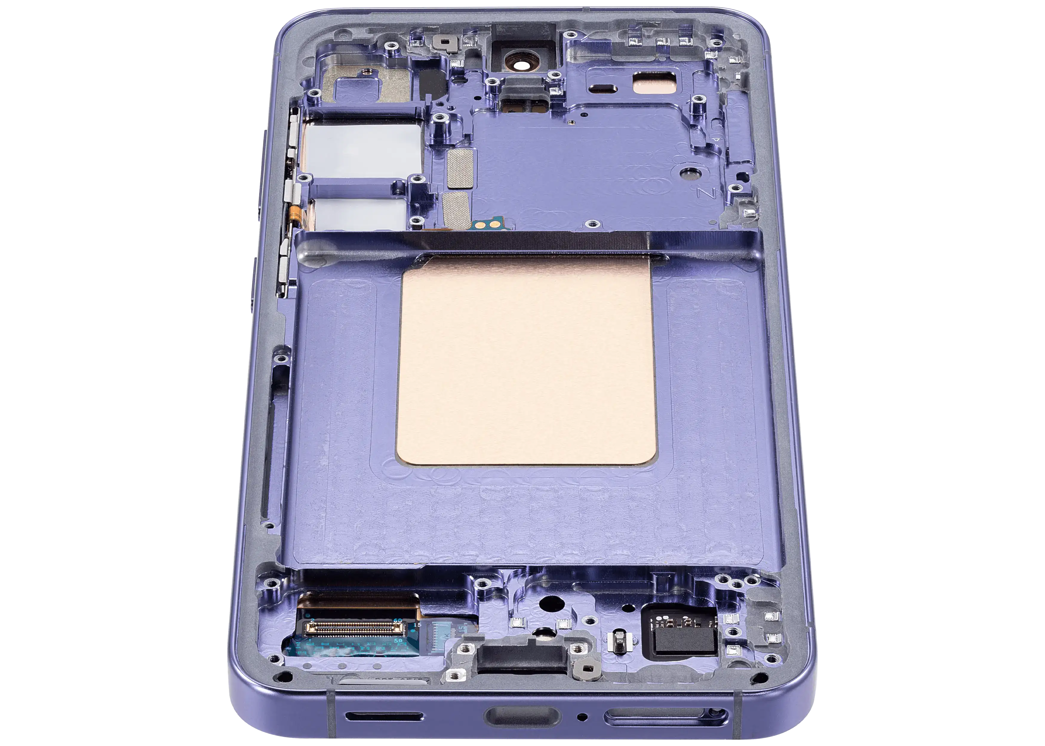 OLED-Display mit Rahmen für Samsung Galaxy S24 5G (US & Internationale Version) (gebrauchter OEM-Ausbau, Qualität B/C) (Cobalt Violet)